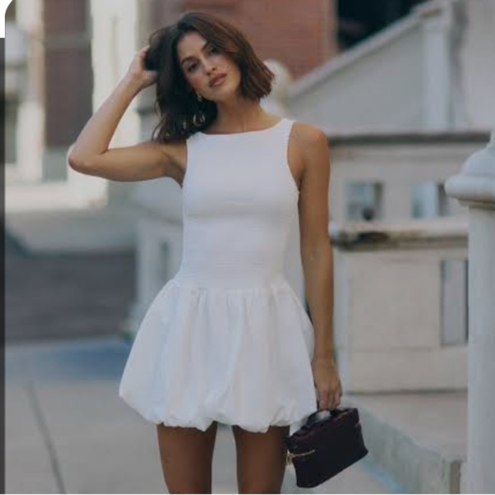 Felicity Shirring Bubble Cotton Mini Dress